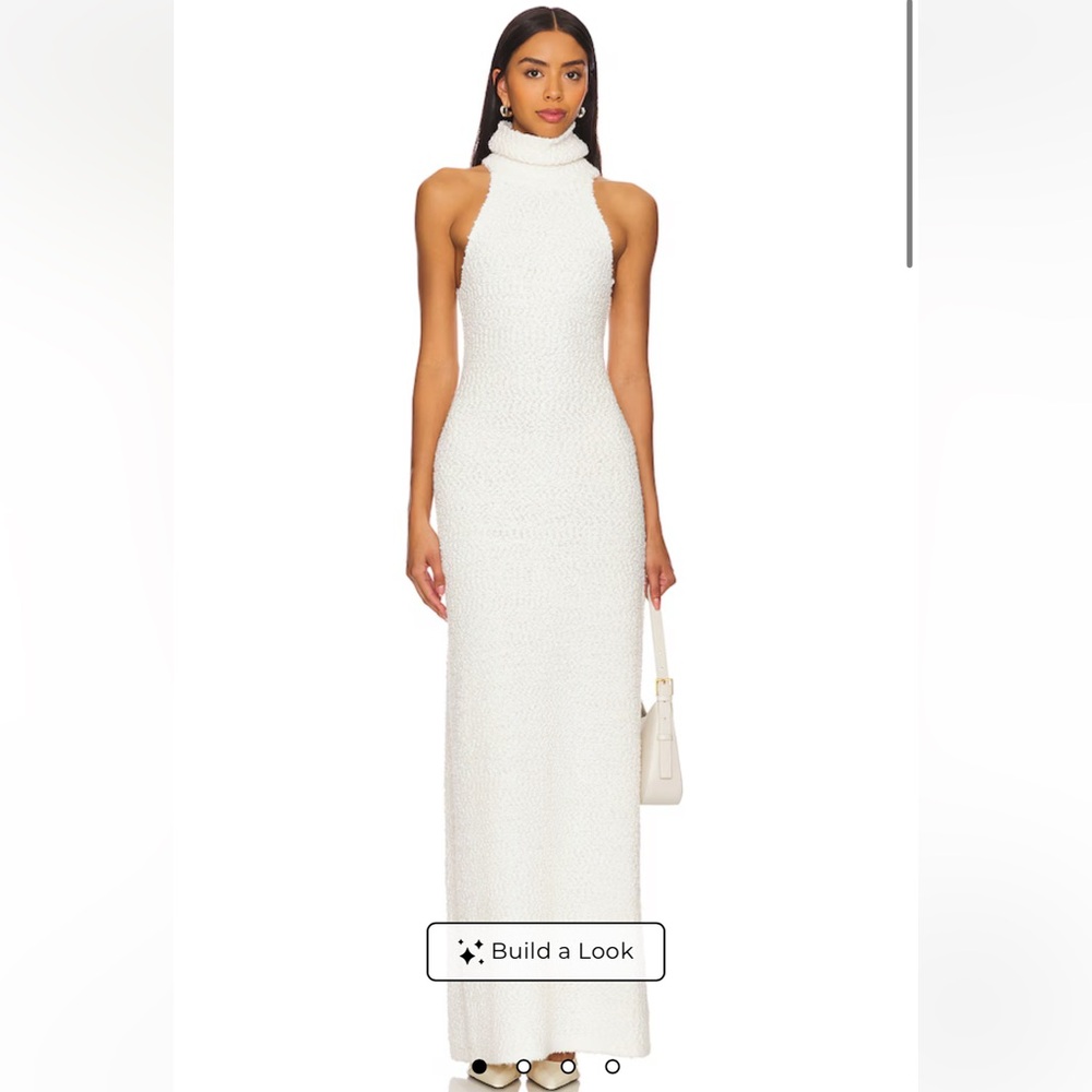 LPA Evan Maxi Knit Dress in Winter White